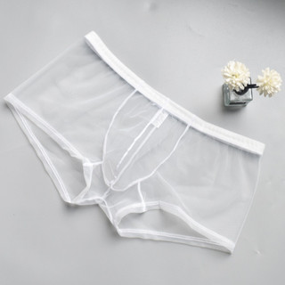 Cuecas de gaze ultrafinas, cuecas masculinas respiráveis, cuecas boxer masculinas sensuais, cuecas boxer transparentes, 
