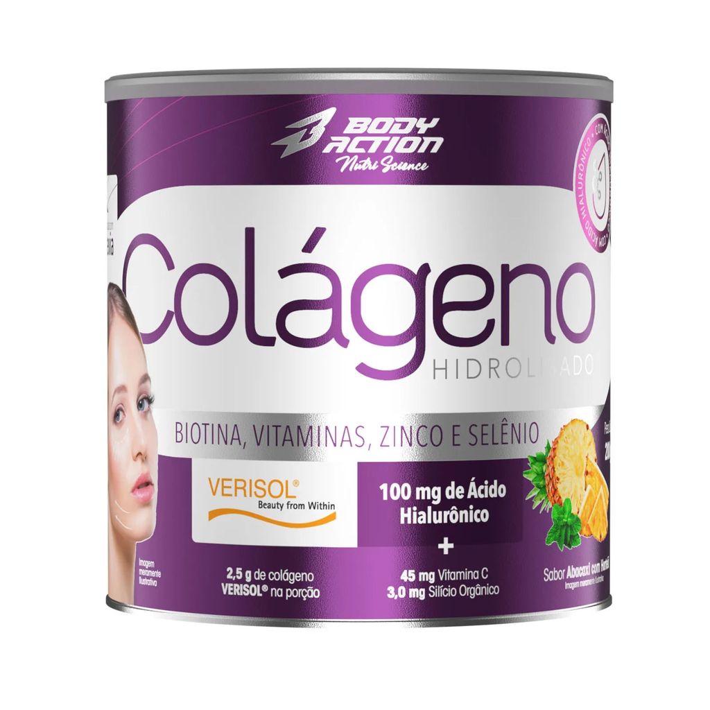 Colágeno Verisol com Ácido Hialurônico 200g Body Action