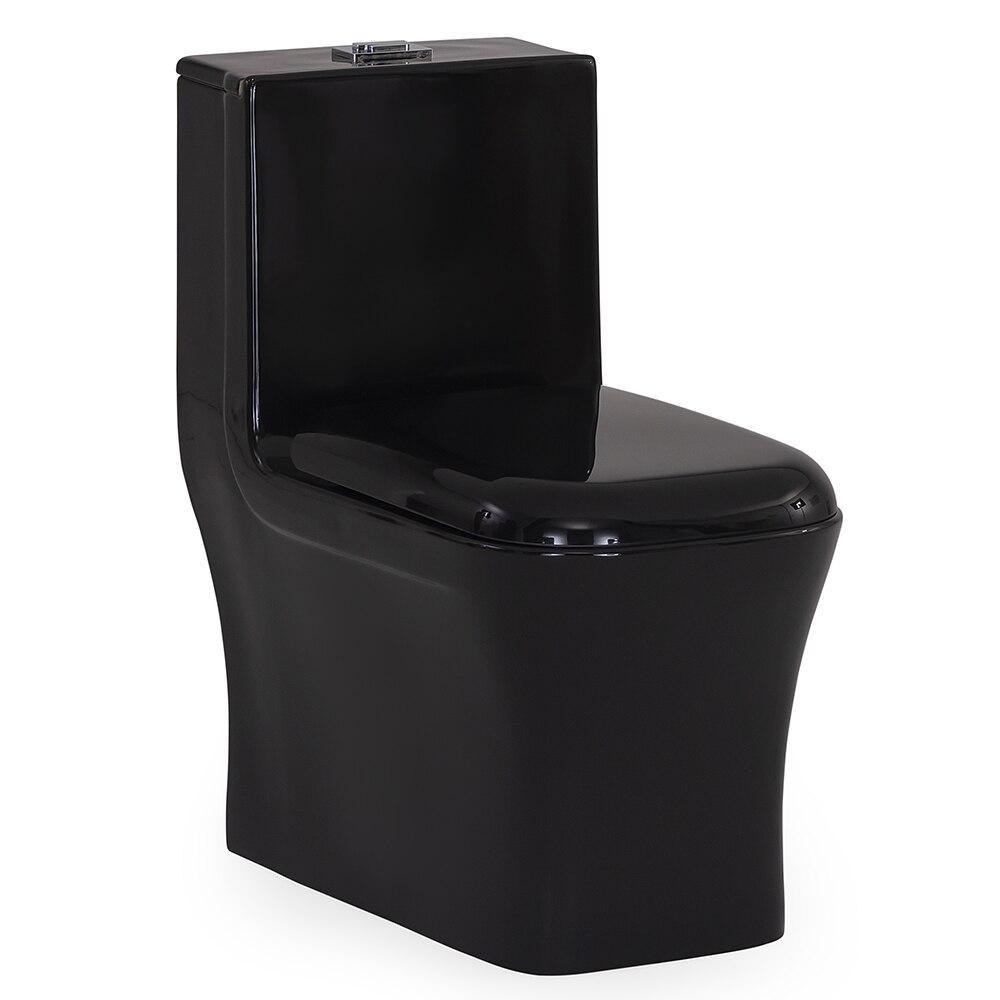 Kit Vaso Sanitário Monobloco Modaza Domus Nero - Preto