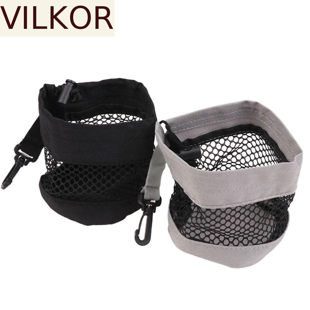 Bolsa De Bola De Golfe De Malha VILKOR , Saco Portátil De Armazenamento Com Fecho De Cordão , Clipe De Plástico Pendurad