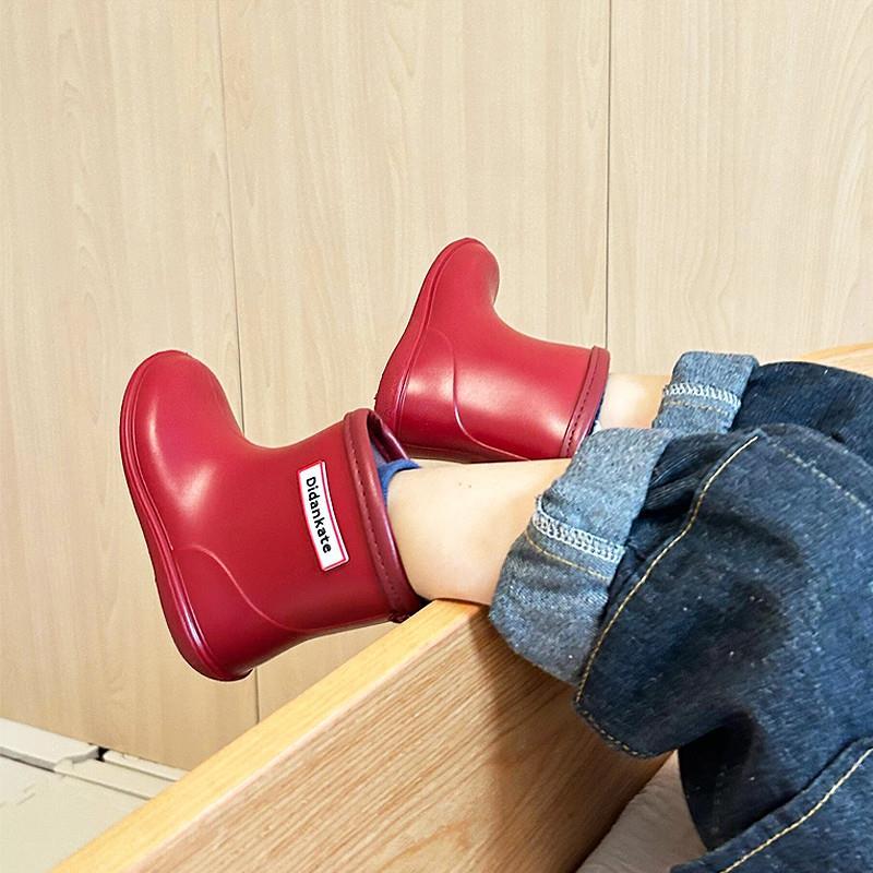 Crianças botas de chuva meninas meninos jardim de infância dedicado escola novo antiderrapante à prova dwaterproof água 