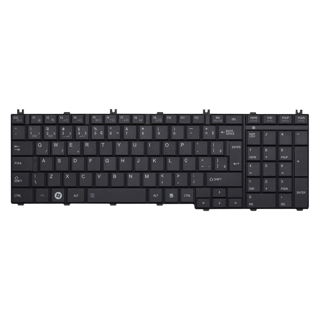 Teclado para Notebook Toshiba Satellite L655-S5078 ABNT2 Preto