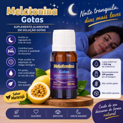 Melatonina em Gotas Sabor Maracujá 20ml - Arte Nativa