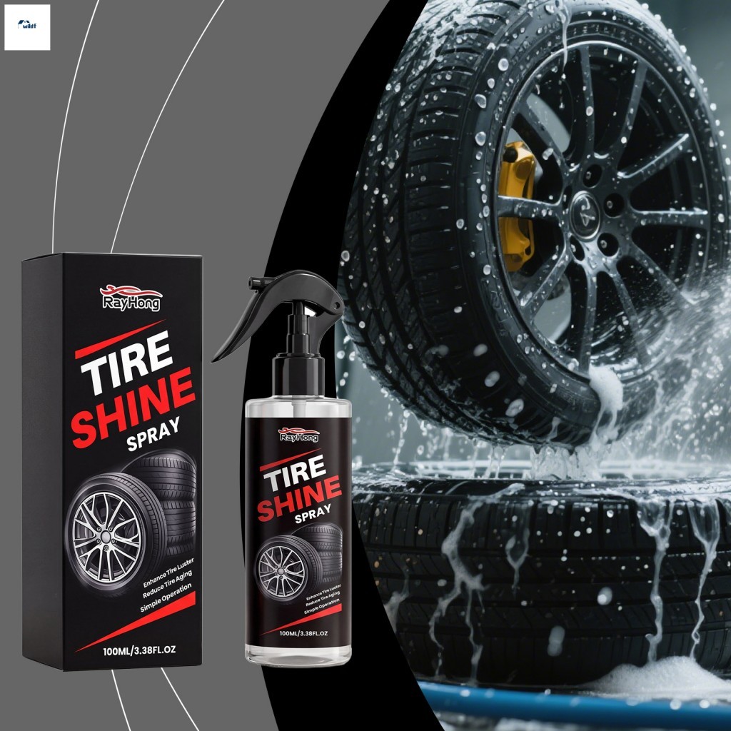 Sprays De Brilho De Pneu De Carro Limpador De Secagem Rápida Protetor Longa Duração 100ml