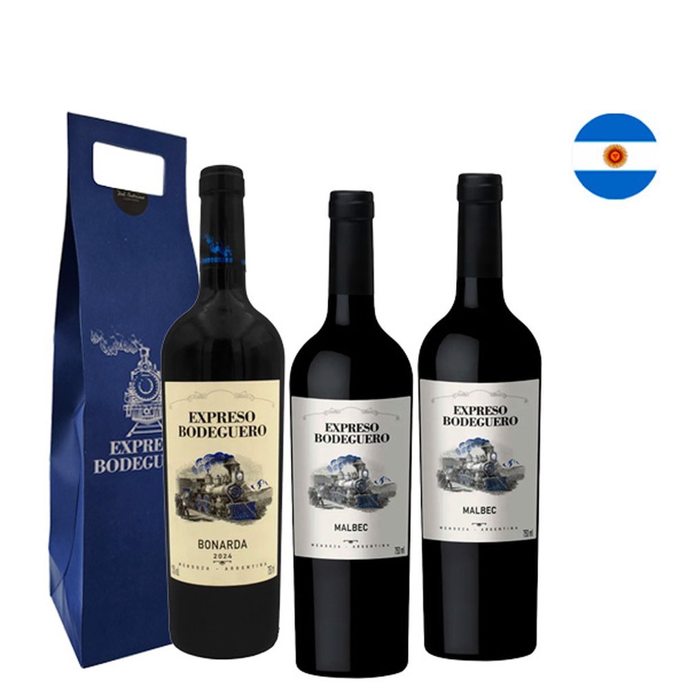 Combo Vinhos Argentinos Expreso Bodeguero 2 Malbec + Bonarda