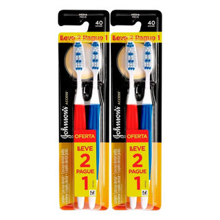 Kit Escova Dental Reach Access Média - 4 unidades