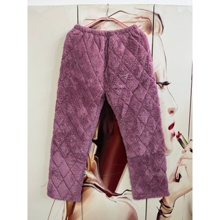 2025 inverno senhoras três camadas acolchoado Coral velo pijamas calças de flanela calças de pijama feminino calças comp