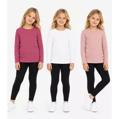 Kit 3 Camisetas Menina Manga Longa Térmicas Rovi Kids Sortidas