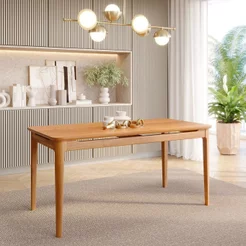 Mesa de Jantar 6 Lugares 160cm Miriti CabeCasa MadeiraOriginals Marrom/Caramelo 160