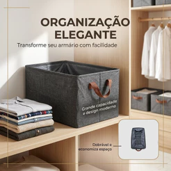 Caixa De Armazenamento De Roupas Arrumados Grade Dobrável Para Íntimas e Calças