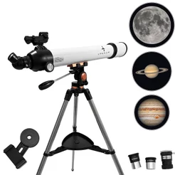 Telescópio Refrator 70/700mm Atena 2 Uranum Para Iniciantes Portátil Completo Observar Lua Planetas Unverso Espaço