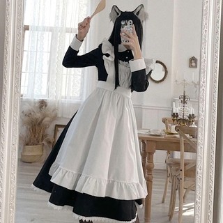 Roupa de empregada Plus Size longo masculino usar roupas femininas chefe Lolita Anime COS terno de empregada Cosplay fem