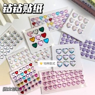Ins estilo diamante adesivos crianças dos desenhos animados menina princesa tridimensional 3d adesivos amor cristal Gem 