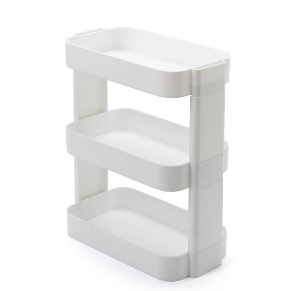 Empilhável Desktop cuidados com a pele produto rack de armazenamento branco em camadas rack de armazenamento criativo la