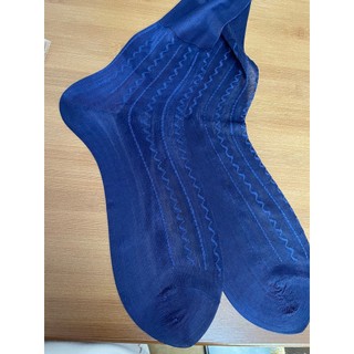 Tamanho 28 masculino boca solta meias de seda de Nylon à moda antiga curva Vertical