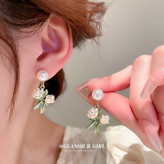 Brincos de pêndulo de agulha de prata feminino coreano moda influenciador luz brincos de luxo