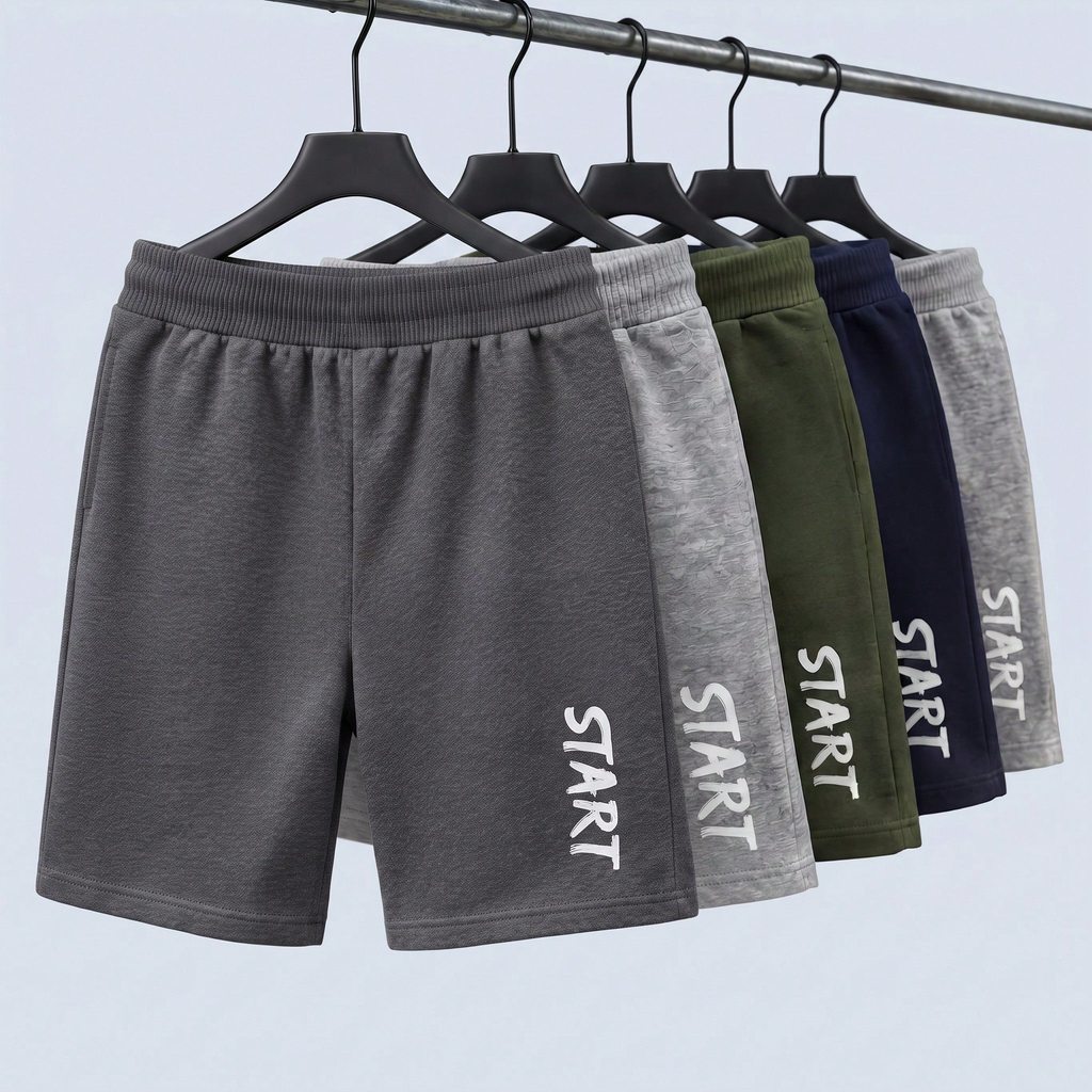 KIT 3 BERMUDAS START MASCULINO INFANTIL - Estilo Infantil  Verão Moletinho Escolar Menino Multicolorido Fresca Passeio