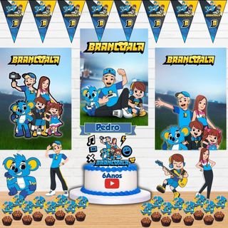 Kit Só Um Bolinho Tema Brancoala - A Festa Perfeita! - Kit Pronto Festa em Casa Tema Brancoala