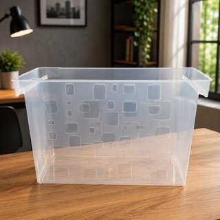 Caixa Organizadora Retangular Polipropileno 21,4 Litros Transparente Dello