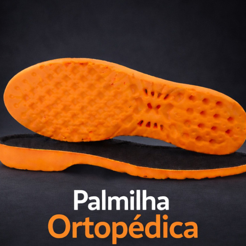 Palmilha em Gel PU 1 Par Ortopédica Anatômica Extra Macia Anti Impacto para Coturnos e Botas