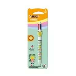Caneta esferográfica 1.0 retrátil Vibbies Sapo 4 cores Bic