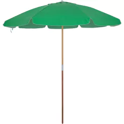 Guarda-Sol Guarapari em Bagum e Haste de Madeira 1,60m Verde Bandeira Bel