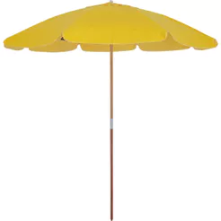 Guarda-Sol Guarapari em Bagum e Haste de Madeira 1,80m Amarelo Bel