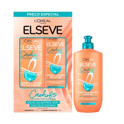 Kit Elseve Shampoo 375ml + Condicionador 170ml + Creme De Pentear Cachos Longos Dos Sonhos 250ml