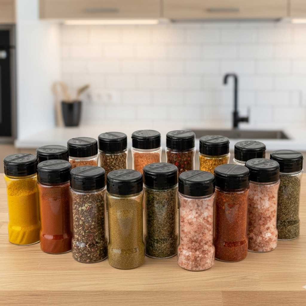 Potes Mantimentos Especiarias Tampa Dosadora Condimentos Cozinha Kit 15 Unidades em Oferta na Shopee