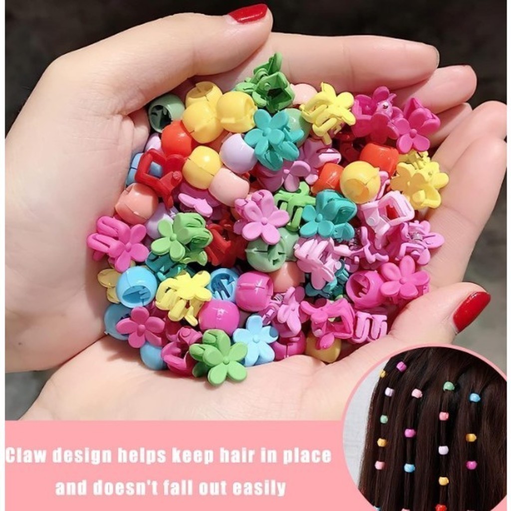 ANA1108 KIT 250unidades Candy Color Mini Small Grab Clip Children's Hair Accessories Hair Claw Cute Girl Princess Hair em Oferta na Shopee