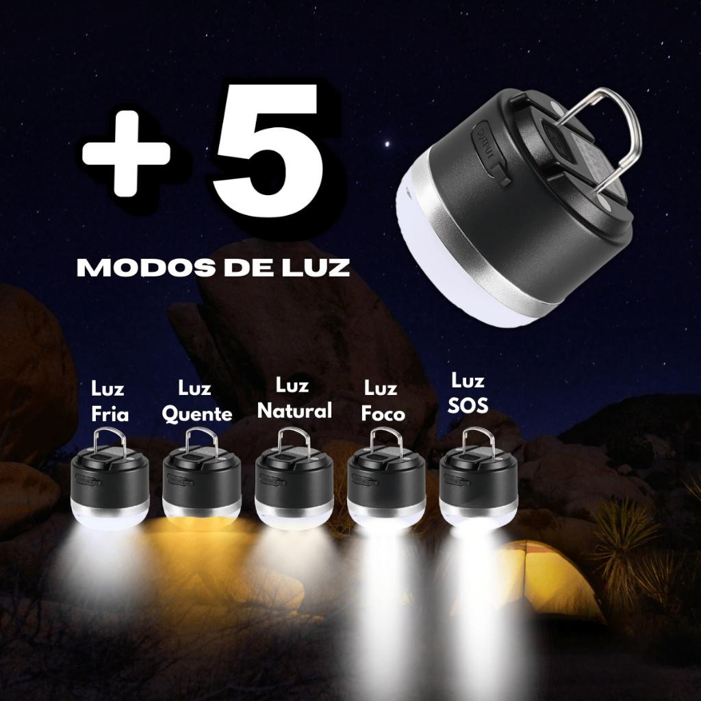 kit 1 kit 2 kit 3 un Lanterna 5w Camping Multifunções 5 Modos Power Bank Luz Sos