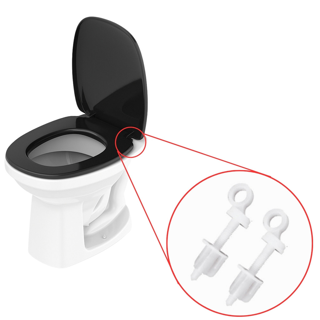 Kit Assento Sanitário Tampa Oval Soft Preto e Parafuso de Fixação Reposição Tampa de Vaso Banheiro Casa