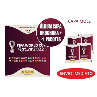 Álbum Capa Mole Panini Copa Do Mundo Oficial 2022 + 20 Figurinhas Avulsas Original