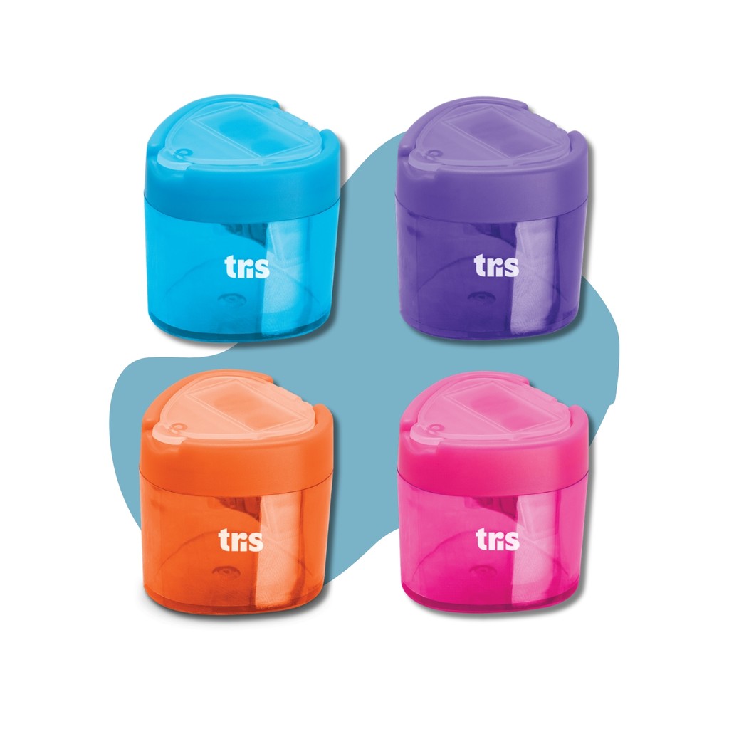 Apontador Duplo c/ Depósito SU266 Lápis Comum e Jumbo - Tris em Oferta na Shopee