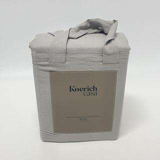 Conjunto Lençol 3 Peças Solteiro Liso Cinza  Koerich Casa