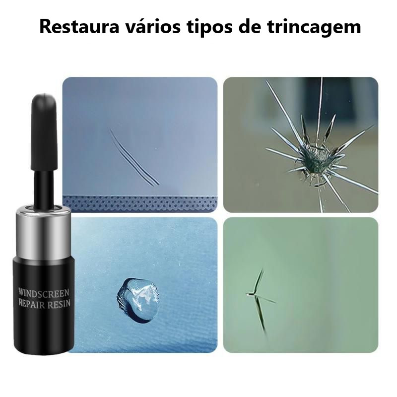 Kit Resina Reparador De Vidros Parabrisas Telas Trincados Carpei