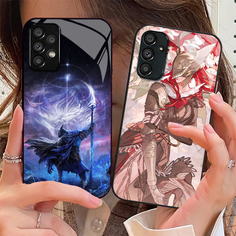 Elden Anel 06 Caso De Telefone Vidro Para Samsung Galaxy A16 A15 A25 A35 A55 A53 A54 A34 A14 A32 A52 4G 5G Capa A56 A54