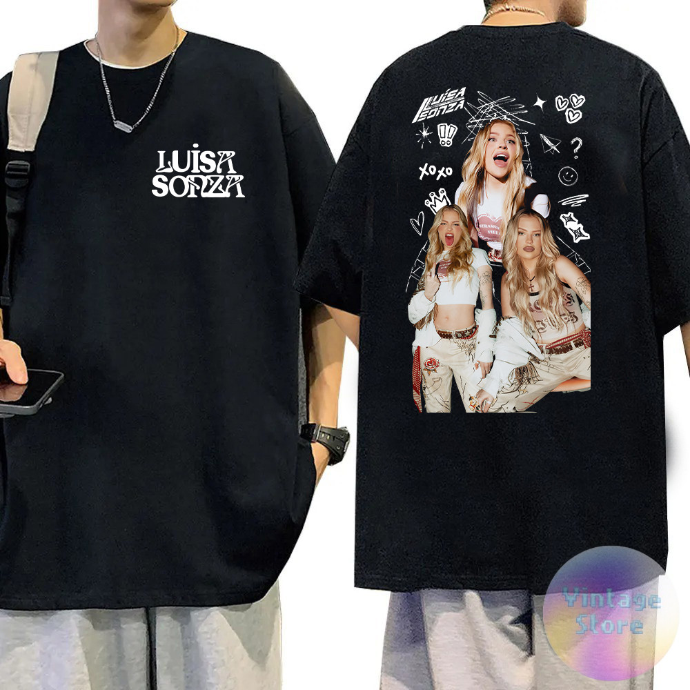 Camiseta Algodão Luisa Sonza Vintage Tee Premium Lançamento Alta Qualidade Tamanhos Plus Size Envio Rapido em Oferta na Shopee