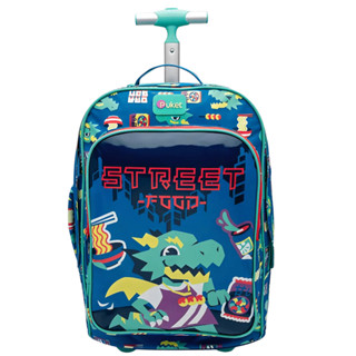 Mochila Com Rodinhas Escolar Dragão Street Menino Azul Puket em Oferta na Shopee
