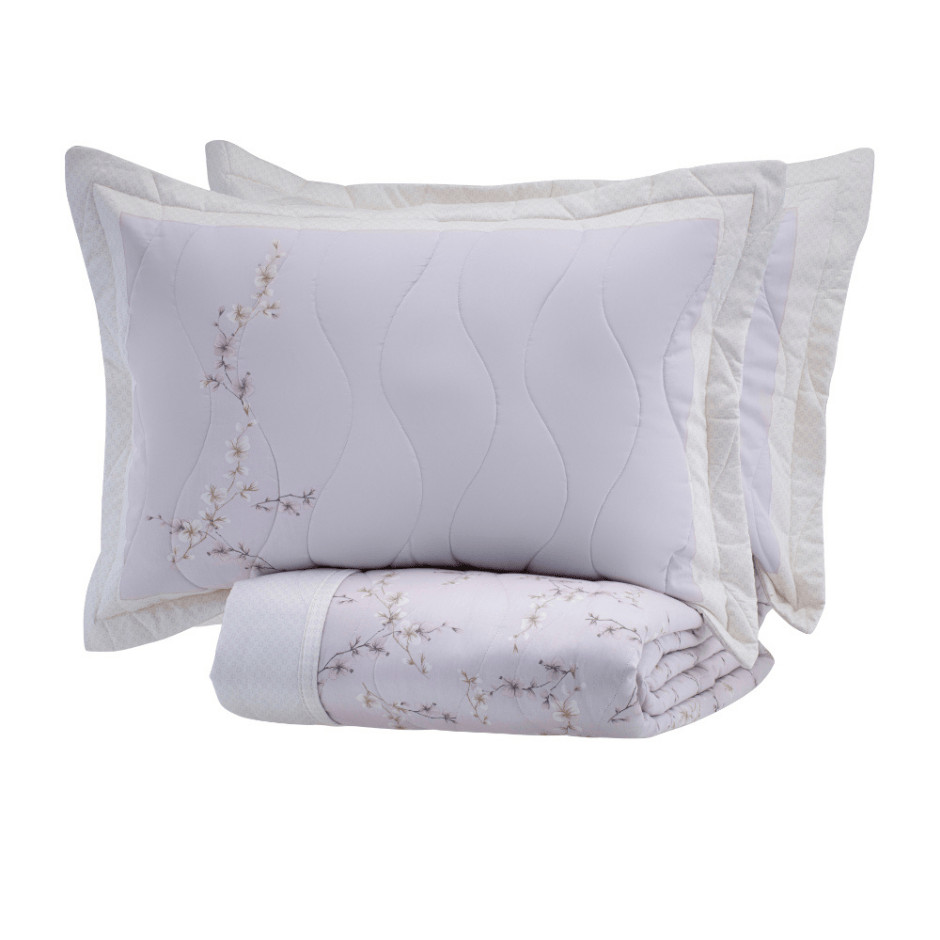 Cobre leito 300 Fios Satinée Kacyumara Cherry em Oferta na Shopee