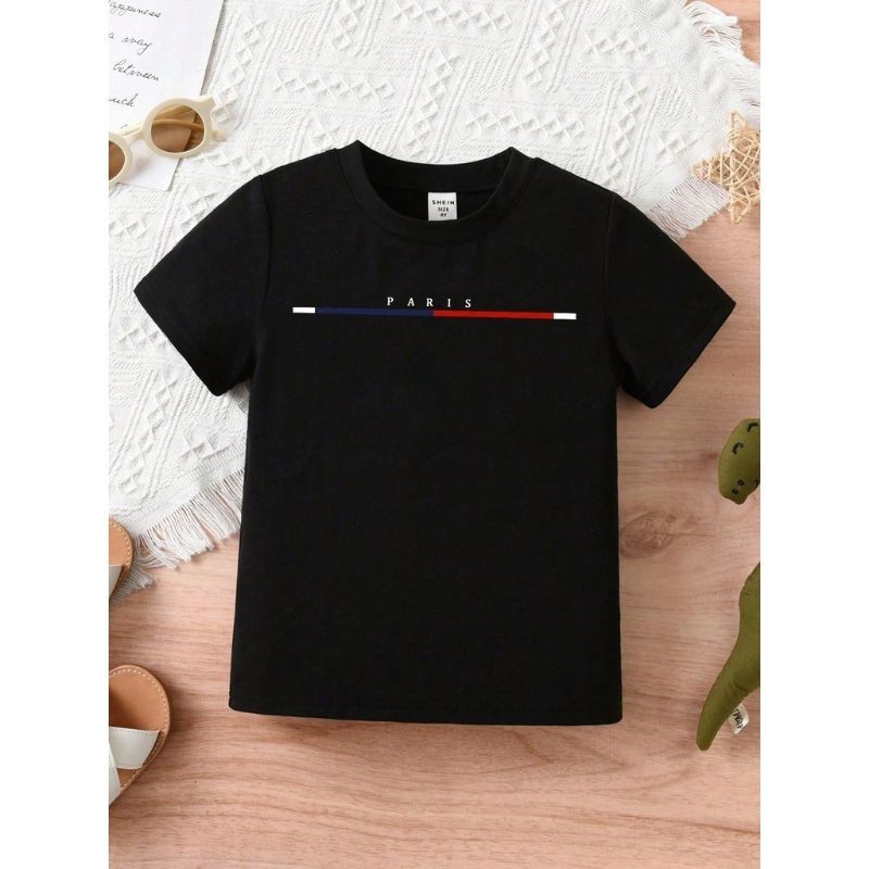 LANÇAMENTO CAMISETA INFANTIL JUVENIL Masculina 100%  Algodão ESTAMPA PARIS