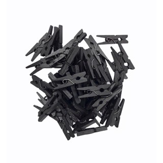 Mini pregador/ prendedor preto pequeno 2,5 cm e 3,5 cm - 5 ou 15 ou 50 unidades em Oferta na Shopee