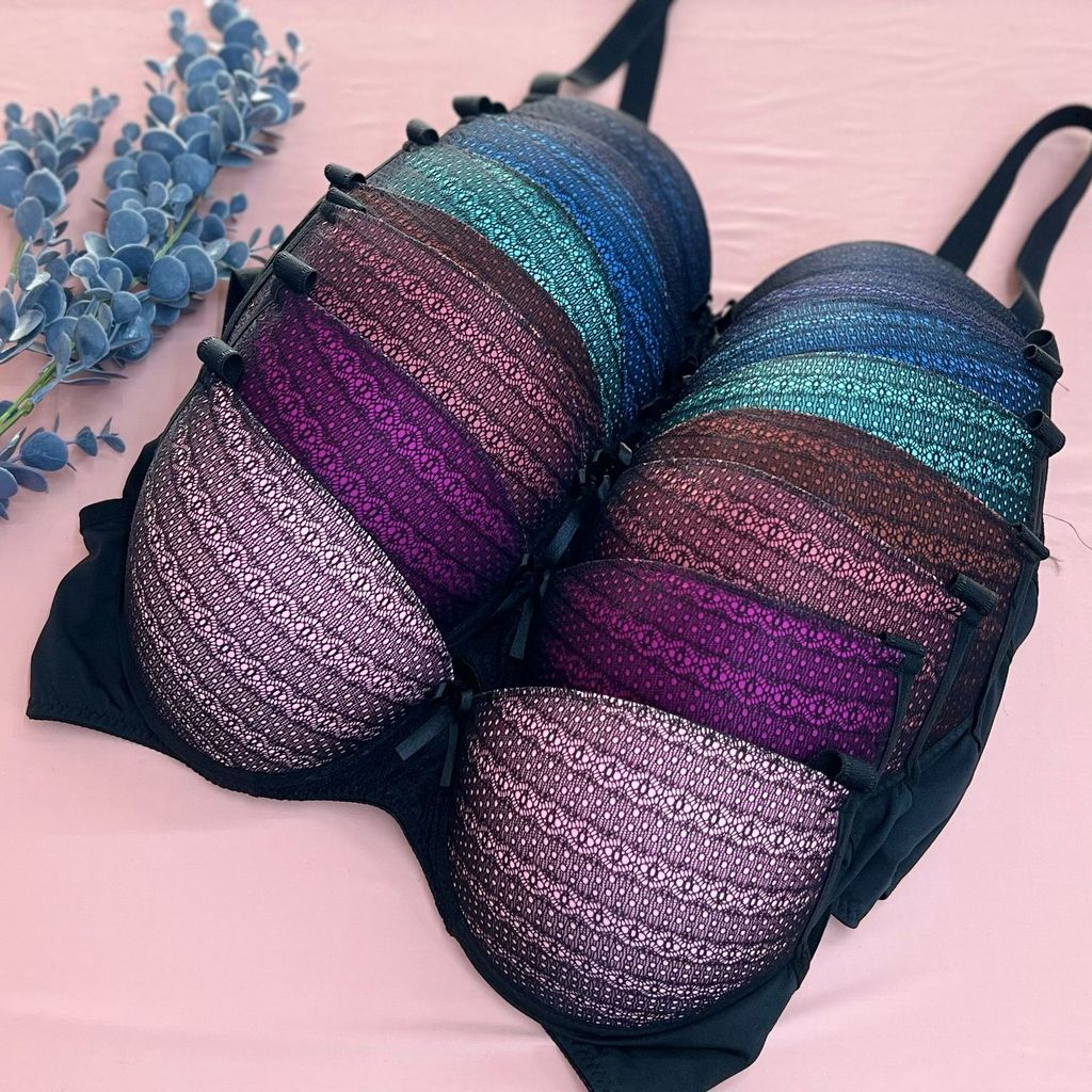 Sutiã Plus Size Com Bojo Soutien Reforçado com Alças Largas Lingerie Super Confortável Rendado St111