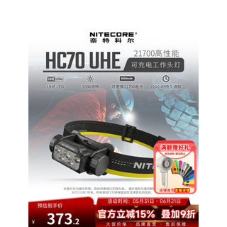 Nitecore HC70 UHE farol de trabalho luz forte recarregável super brilhante super longa vida útil da bateria montado na c