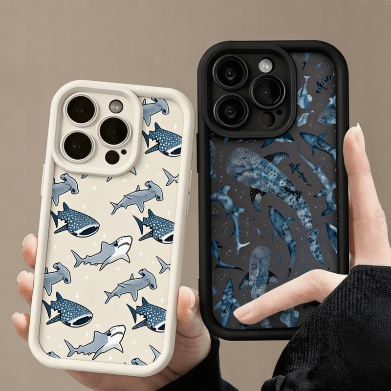 Capa Para Samsung Galaxy A17 A07 A57 A27 A37 A06 A16 A15 A14 A56 A55 A54 A36 A35 A34 A26 A25 A05S M16 Soft Ocean Dolphin