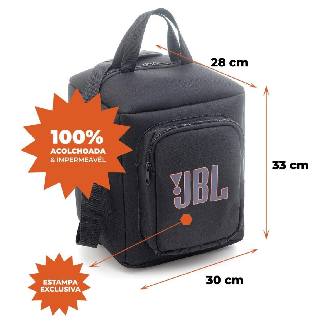 Detalhes do Case Bolsa Bag Compativel Com Jbl Partybox Encore Com Bolso Para Microfones Acolchoado Premium