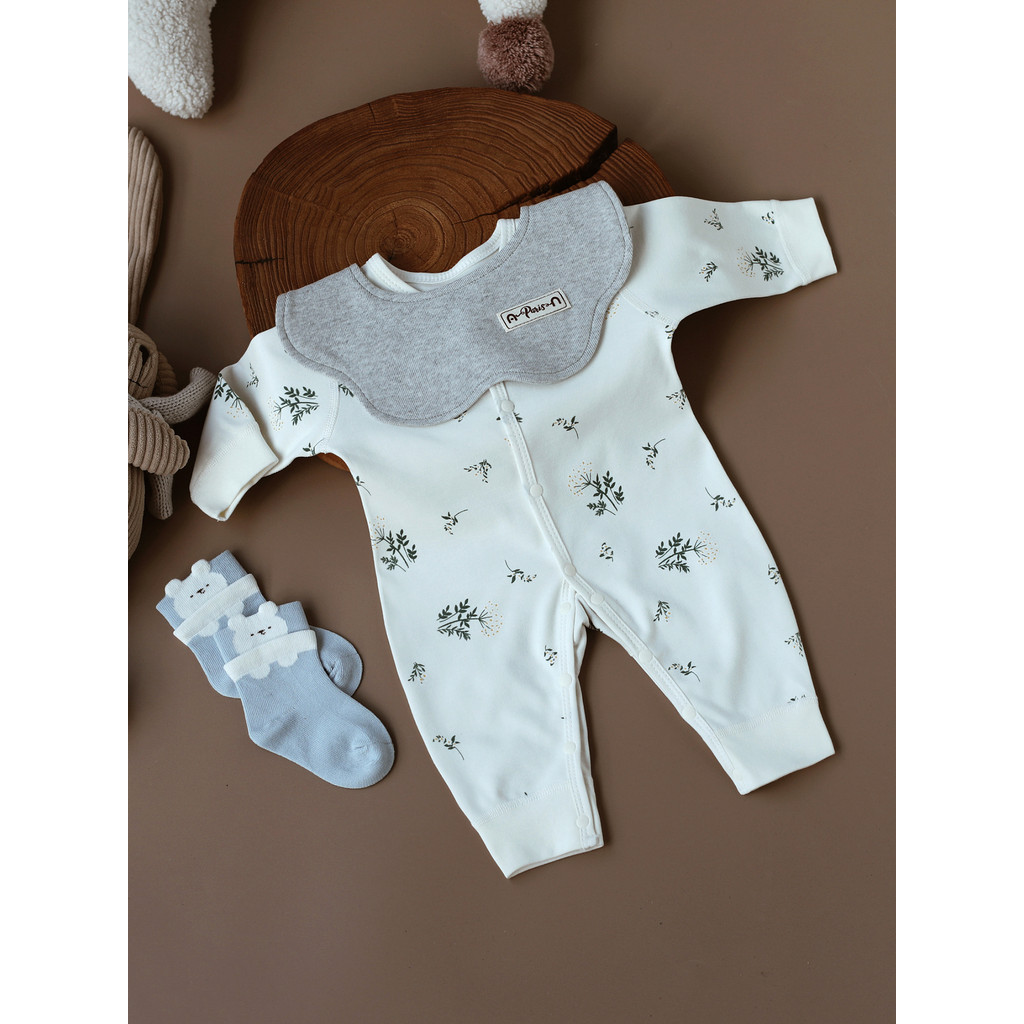 Macacão de bebê primavera outono recém-nascido roupas de algodão puro roupa interior pijamas de bebê de manga comprida m