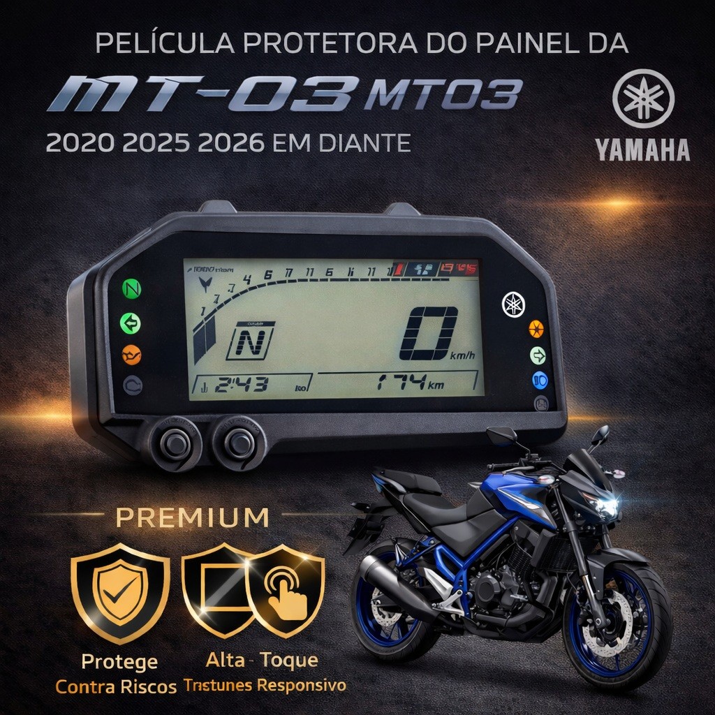 Película Protetora do Painel da Mt 03 Mt03 2020 2025 2026 em Diante Premium