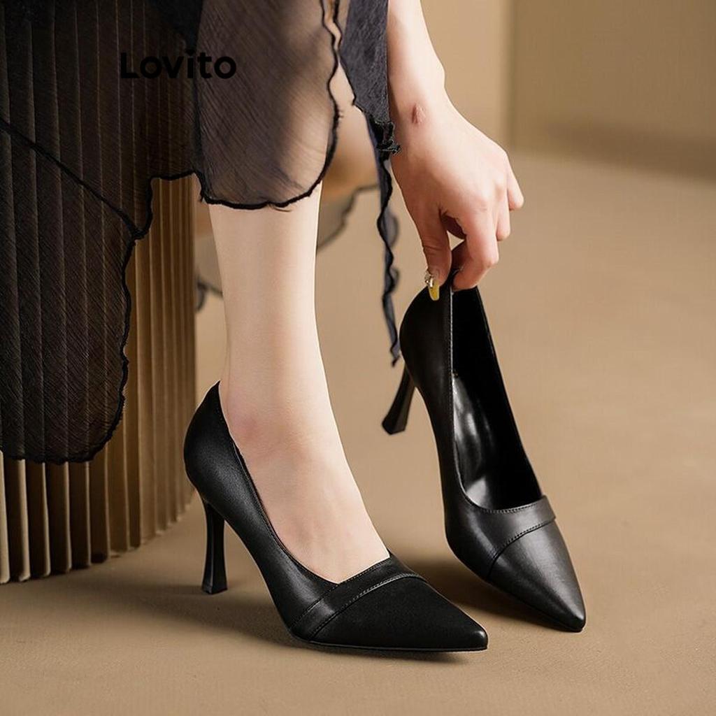 Lovito Elegante Nacional Salto Francês Simples e para Mulheres LFA66262