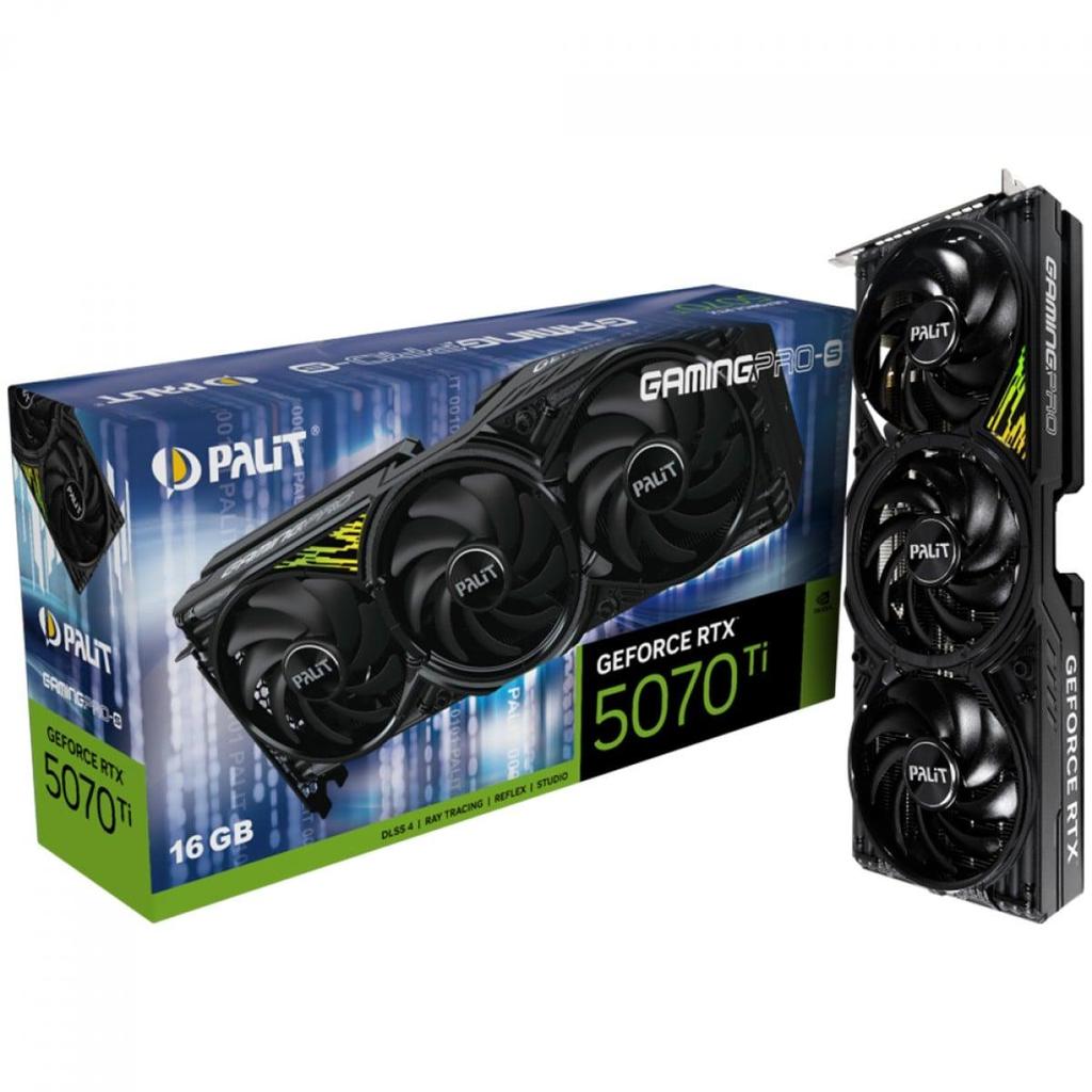 Placa de Vídeo Palit NVIDIA GeForce RTX 5070 Ti GamingPro-S 16GB